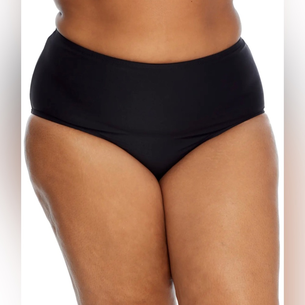 Birdsong Women’s Plus Size Eco Onyx Swim Bottoms Size 18 Black NWT